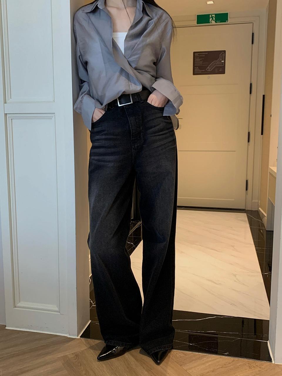 wide long black jeans