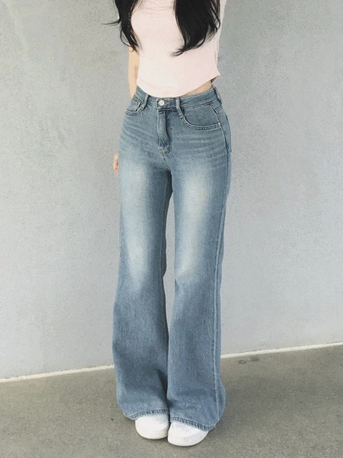 라인 부츠컷 데님 팬츠 (1color)