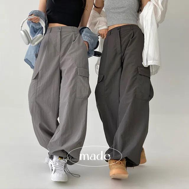 [핏보장!] #OurOurMade, 힙 디토 바스락 포켓 투웨이 조거 카고 트레이닝 나일론 팬츠