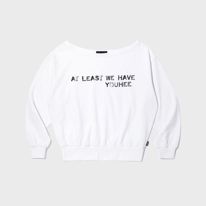OFF SHOULDER SWEATSHIRTS WHITE
