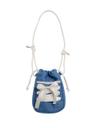 Mini sneaker ribbon bag - denim