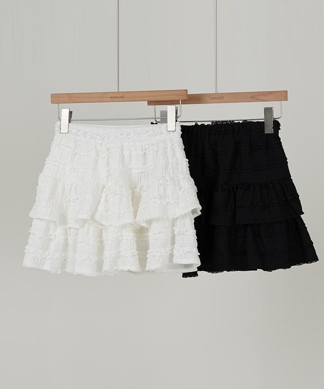 반셀 [초히트템] 레이스 프릴 캉캉 미니스커트 캉캉스커트 여름스커트 여름휴가 바캉스룩 데일릭 호캉스룩 휴양지룩