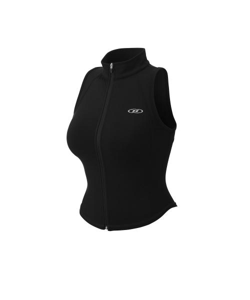 ACTIVE LINE FULL ZIP-UP TANK TOP [BLACK]