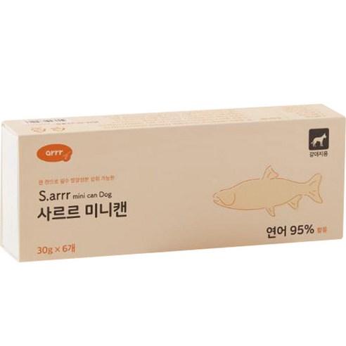 아르르 강아지 사르르 미니캔 독 30g 6p, 연어, 180g, 1개
