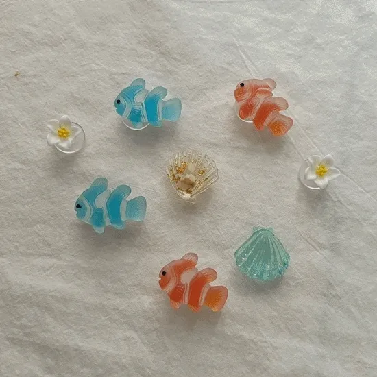 당일! 신상🐠 여름 니모 물고기 조개 신꾸 파츠 세트 (8pcs)