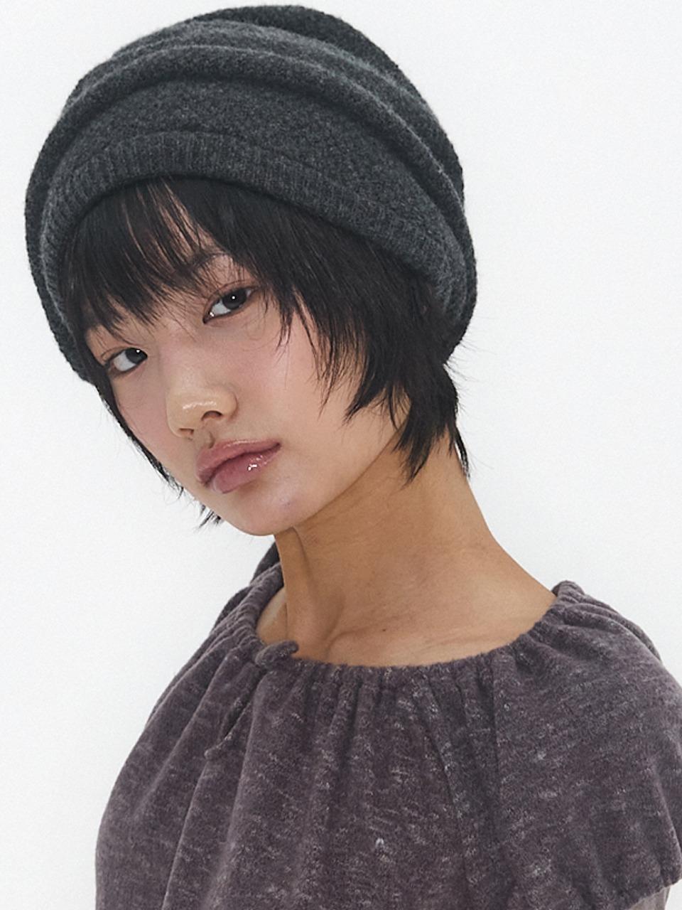 SOFT CONE KNIT BEANIE CHARCOAL