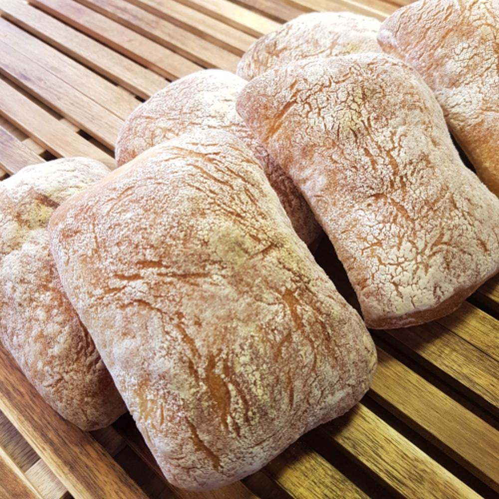 치아바타 110g 10개입 100% 우리밀 통밀식빵 통밀빵 샌드위치 비건빵 파니니