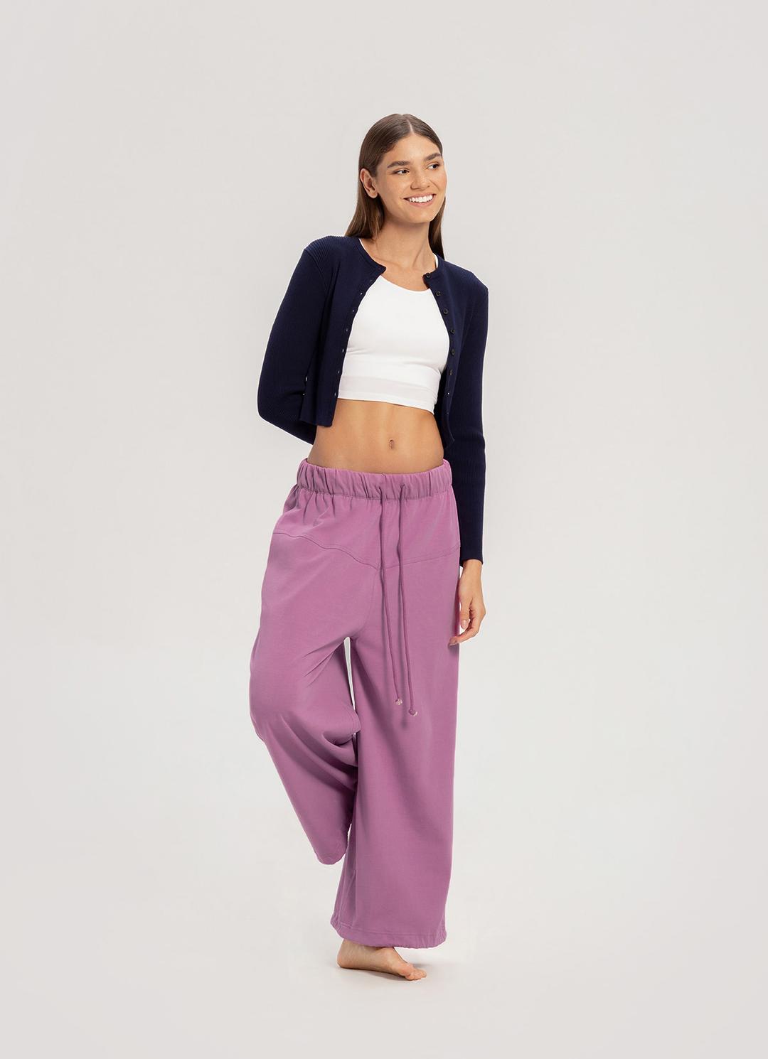 Horizon wide pants (Unisex)_Mulberry
