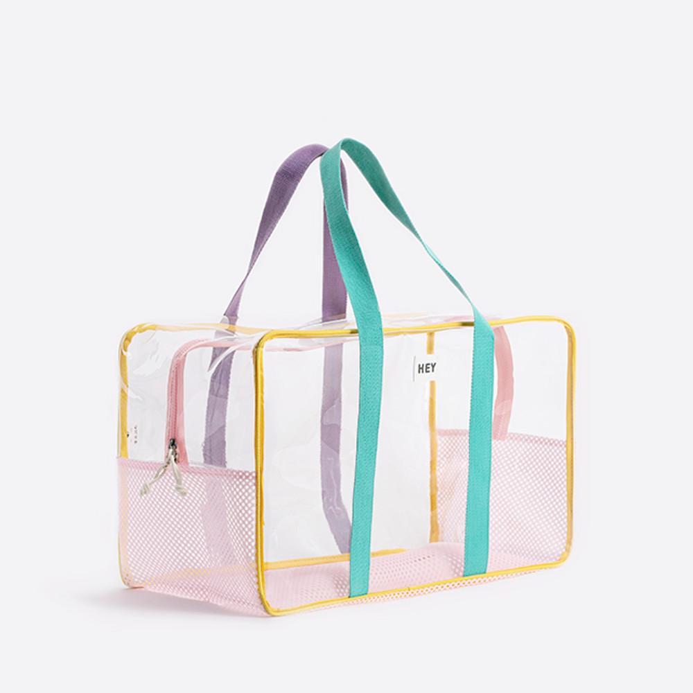 헤이 컬러웨빙 투명 비치백 (L사이즈) 3가지 색상