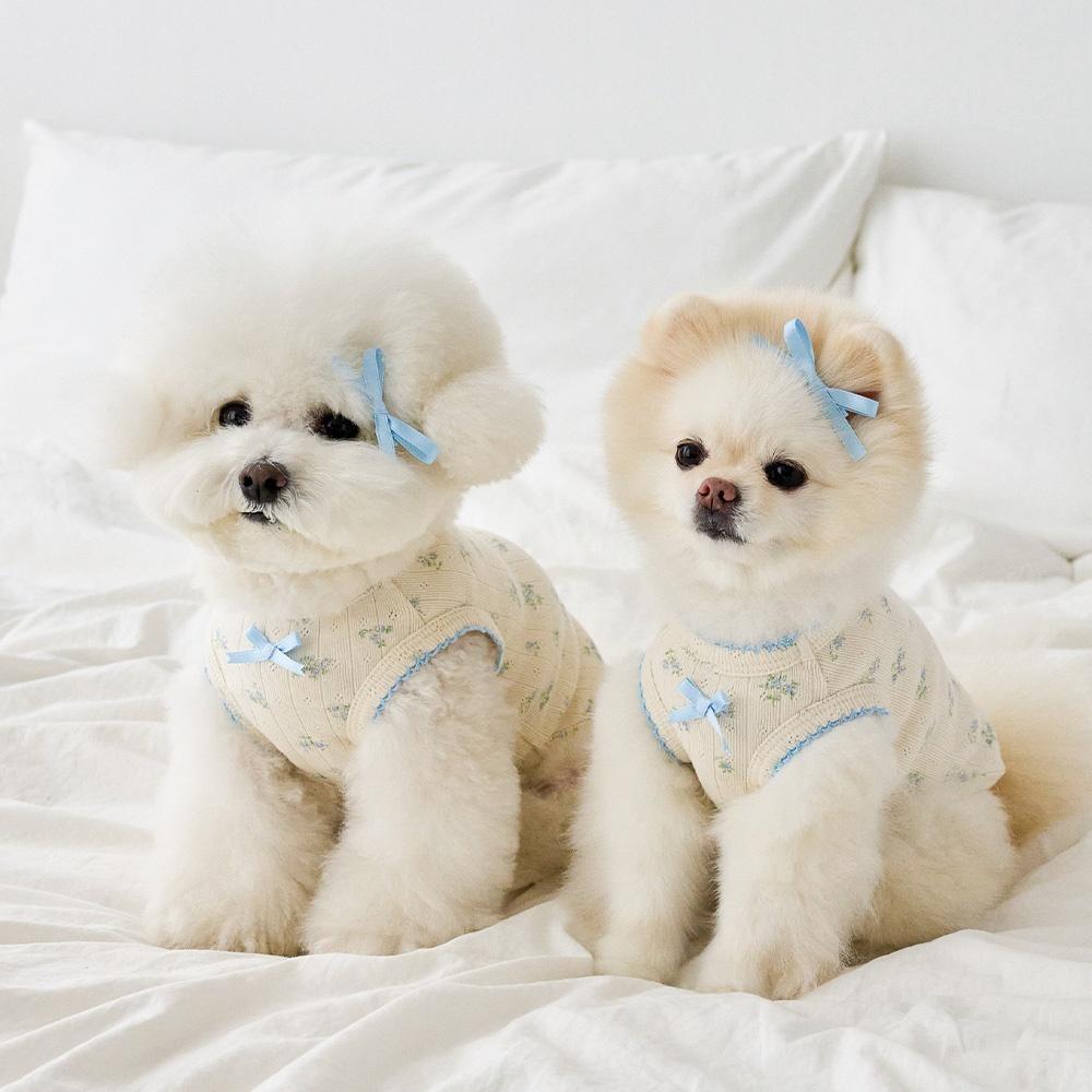 빈티지 리본 슬리브리스 _ 아이보리