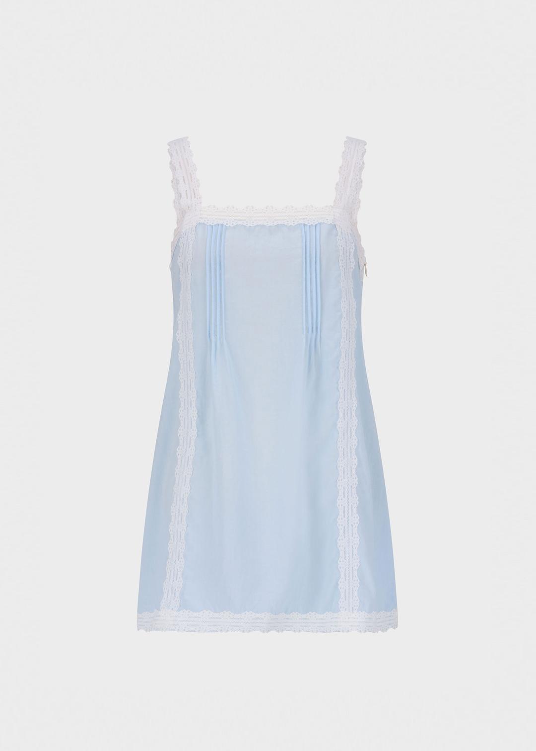 Dolly Lace Tunic Powder Blue