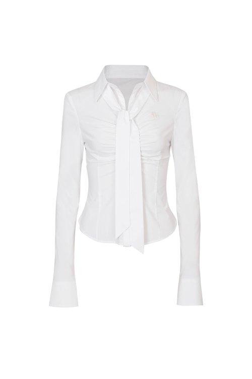 VIVIAN SCARF SHIRT white