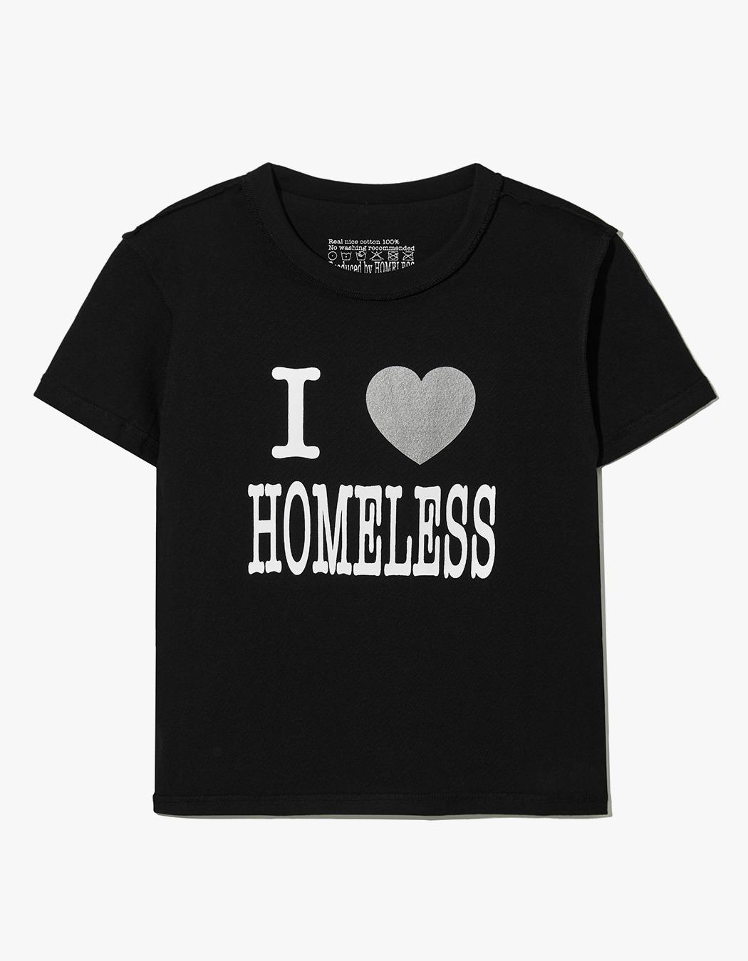 JUNK inside out M crop S sleeve - Black