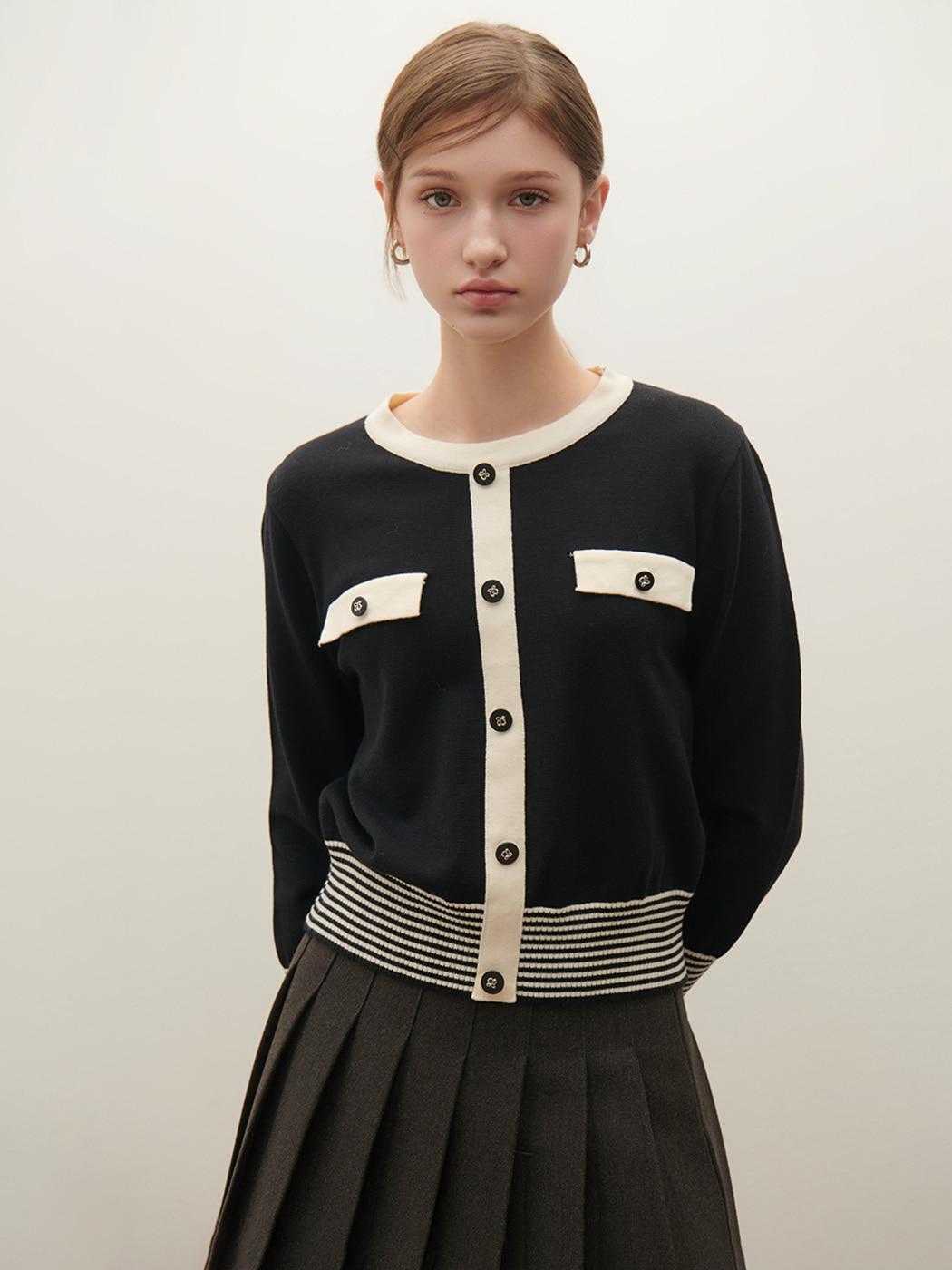 [단독가]배색 스트라이프 니트 O254T966