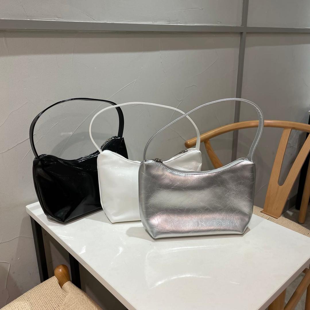 펠리 에나멜 심플 숄더백 3color