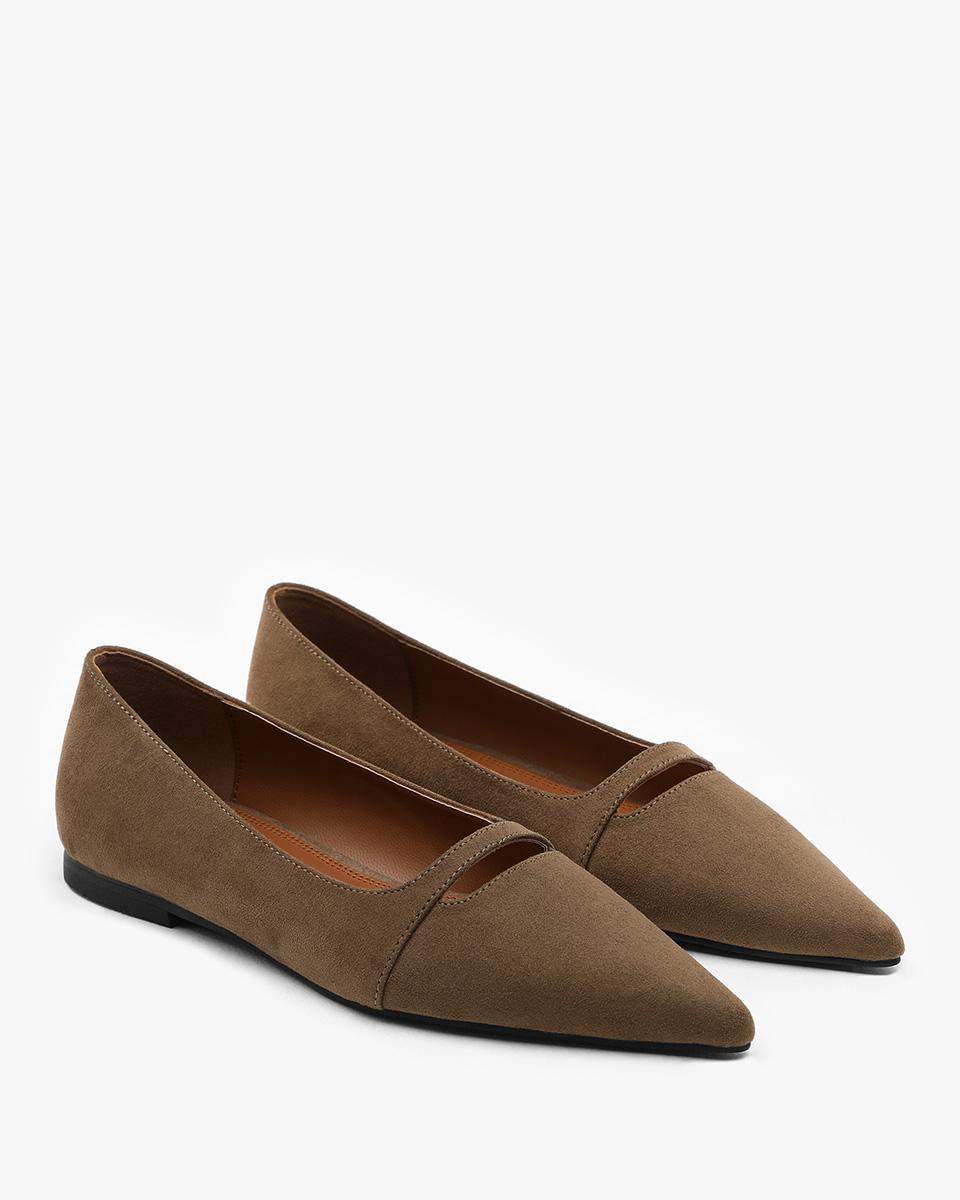 MIA Suede Hole Flats_Brown