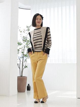 TAV Magic Fit Corduroy Pants - Yellow