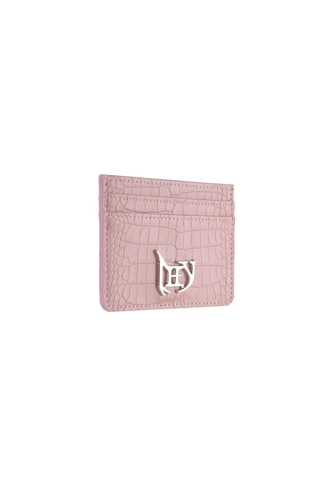 METAL LOGO CARD HOLDER PINK