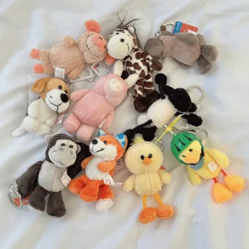 [신상 할인 이벤트]니키 NICI 동물 미니 키링 인형 차키 가방 열쇠고리 친구 우정템 커플템