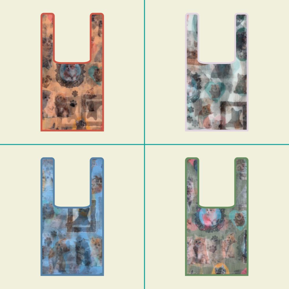 에코백 시스루 망사 숄더