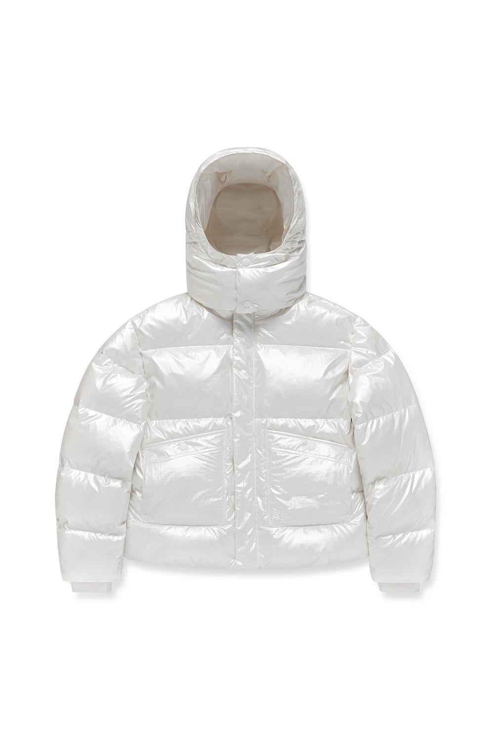 HOOD SHORT PUFFER JACKET [WHITE]