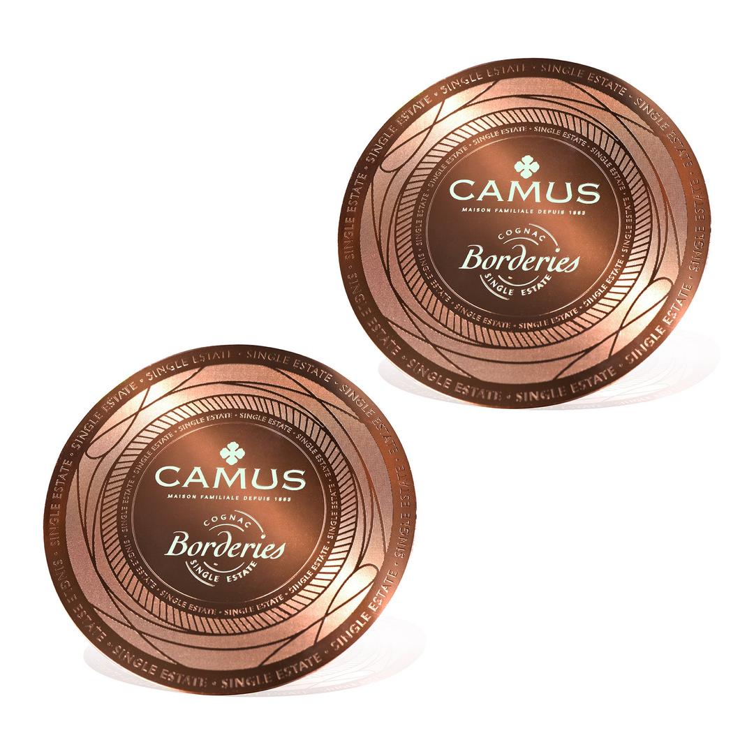 CAMUS COGNAC SOUS-VERRES CUIVRÉS (X2)