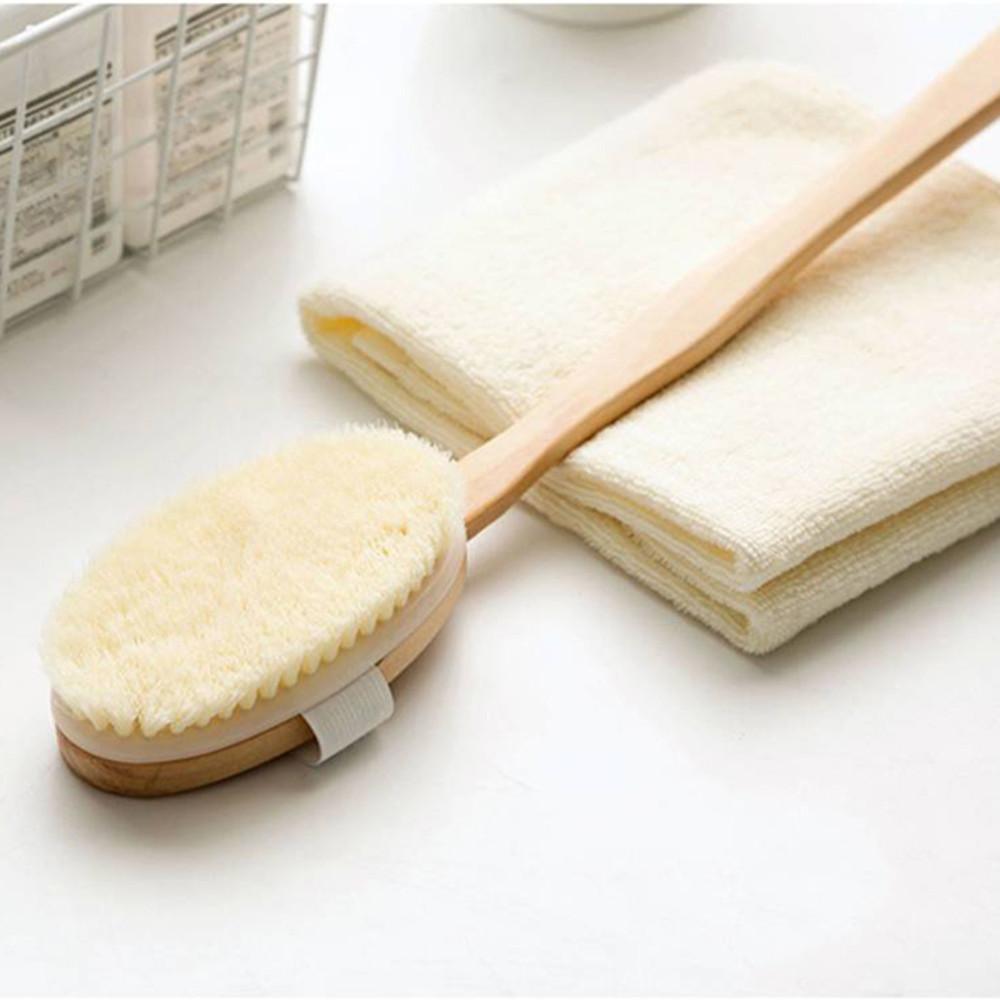 제이킨 천연 돈모 타원형 바디브러쉬 샤워브러쉬 목욕솔