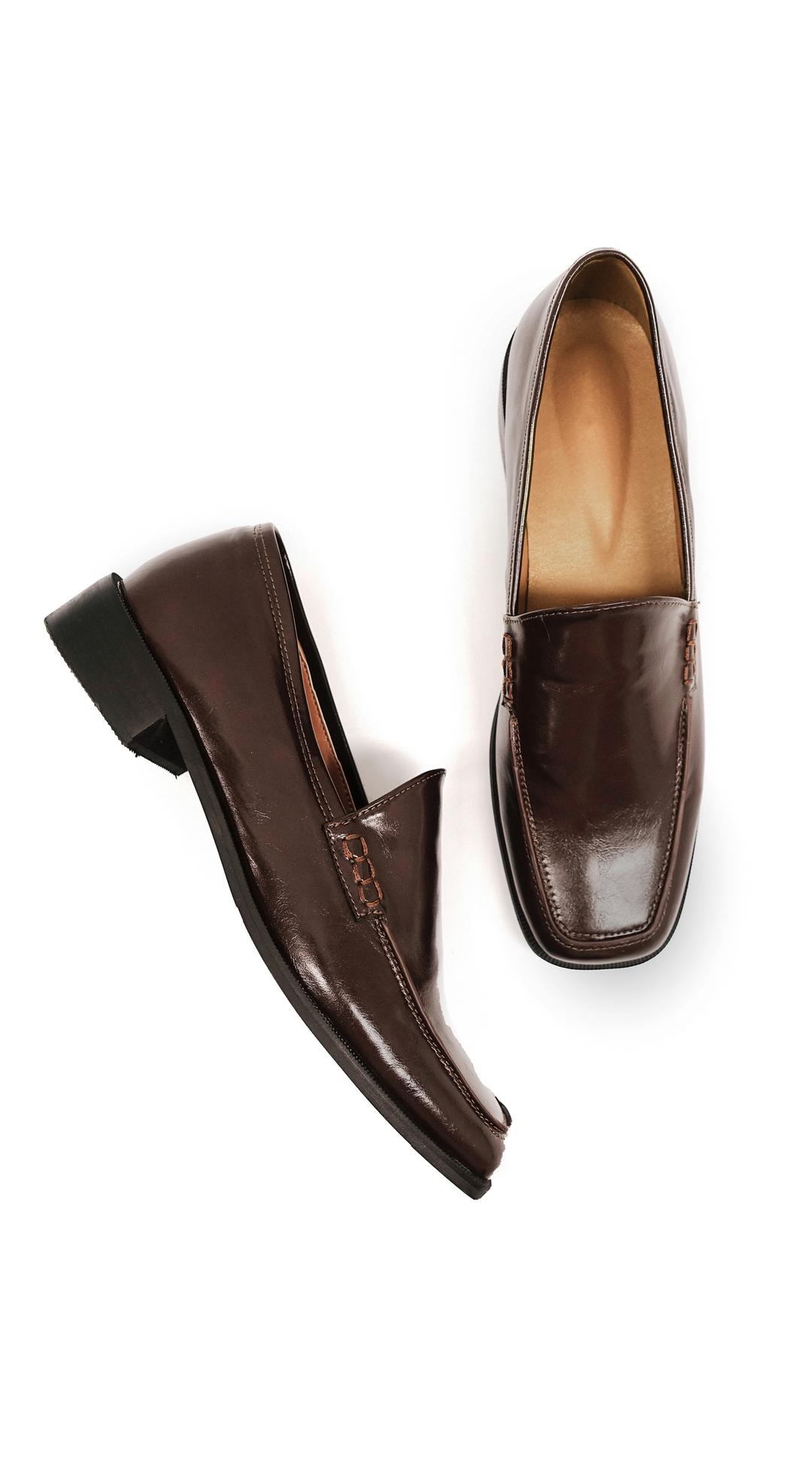simple square toe loafer