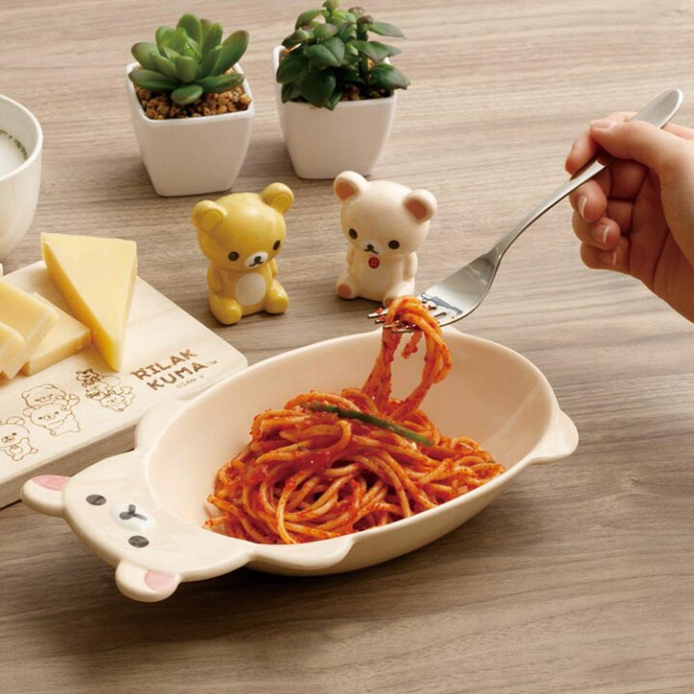 리락쿠마 배불러 시리즈 포동포동 파스타 접시 코리락쿠마  12월발송 예정