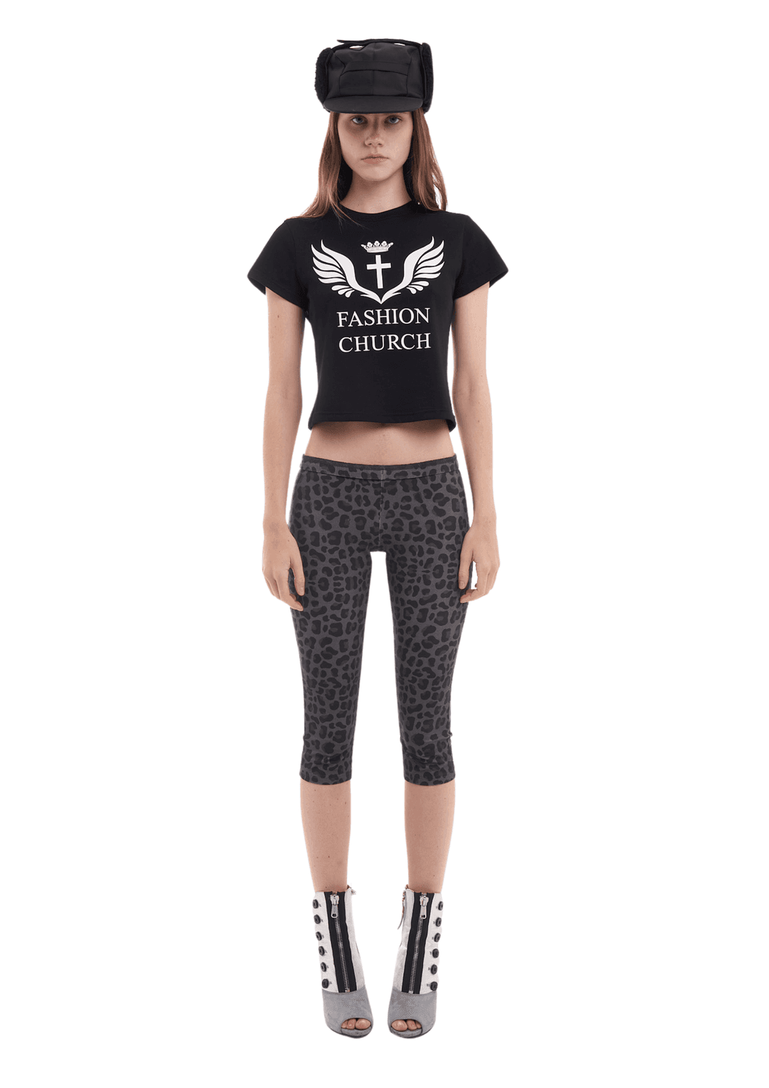 FASHION CHURCH BABY TEE - Black / XS