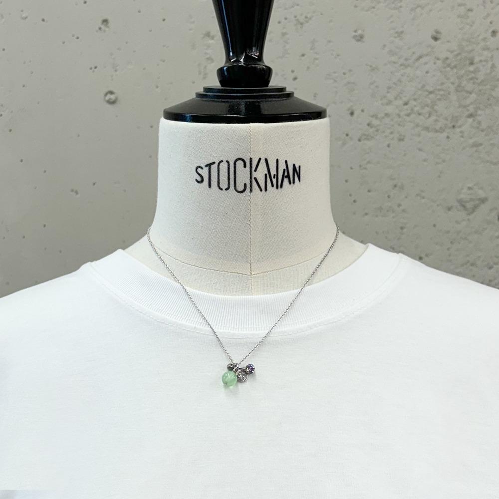 Tri / Serenity Ball Necklace / Green