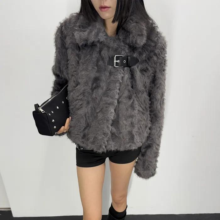 [29CM 단독] Faux Fur Jacket (Charcoal)