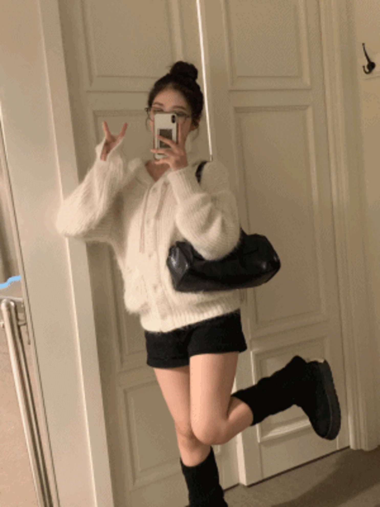 [문의폭주/모델소장] 베어 솔잎 후드집업 니트후드집업 모헤어 솔잎가디건 폭닥핏 (3col)