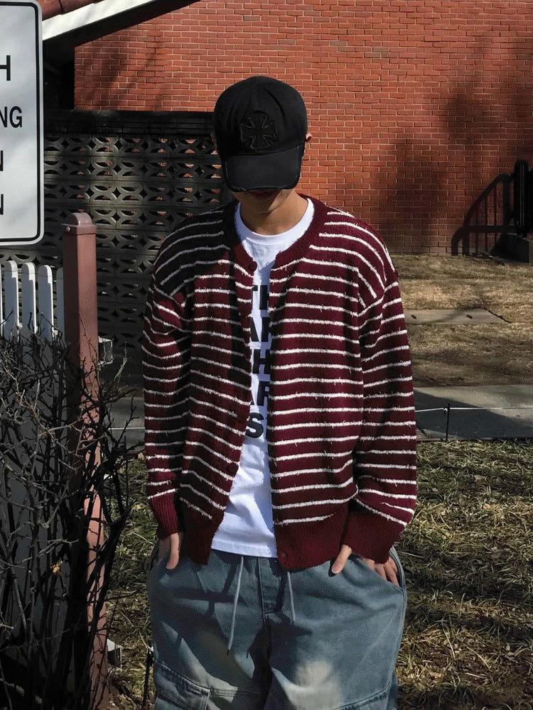 더티 스트라이프 가디건 3C