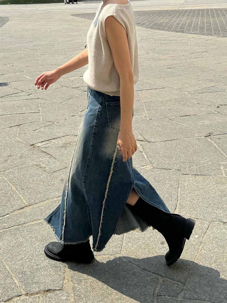 메머드 롱스커트 (2color)