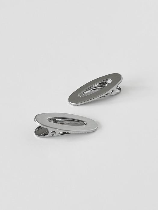 [2SET] metal ellipse hair pin