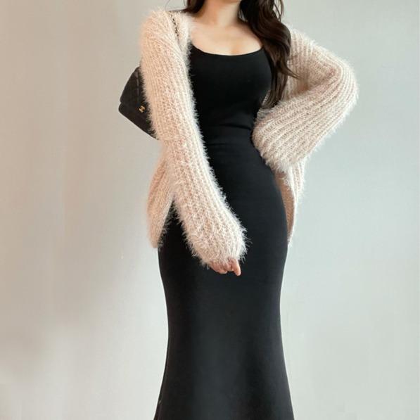 지니추 (후기인증/저렴이절대X) 원조 풍성 여리 부클 루즈 퍼 가디건