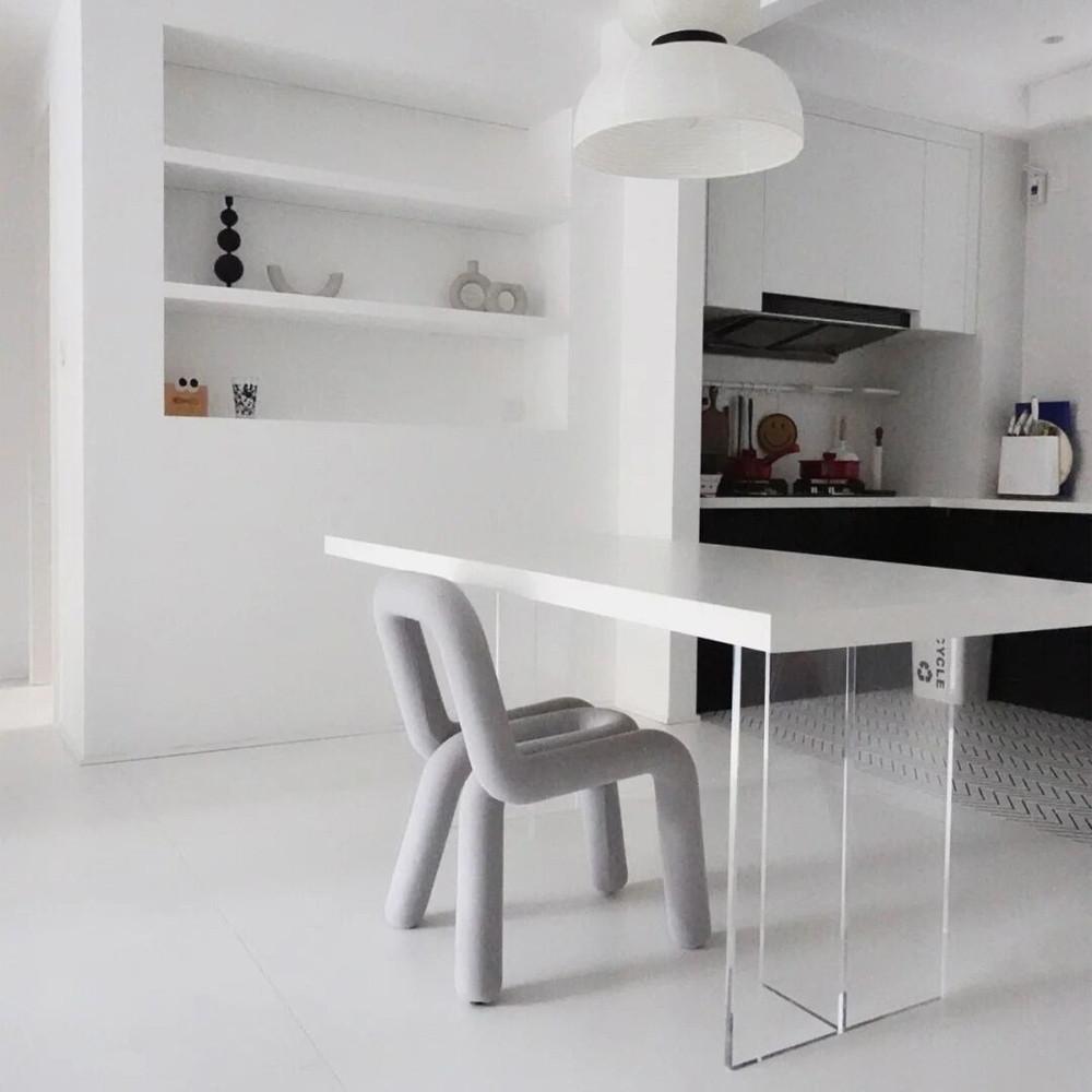 몰반 R116 아크릴 테이블 디자인 주방 식탁 서재 책상 까페 심플한 원목 대리석 테이블