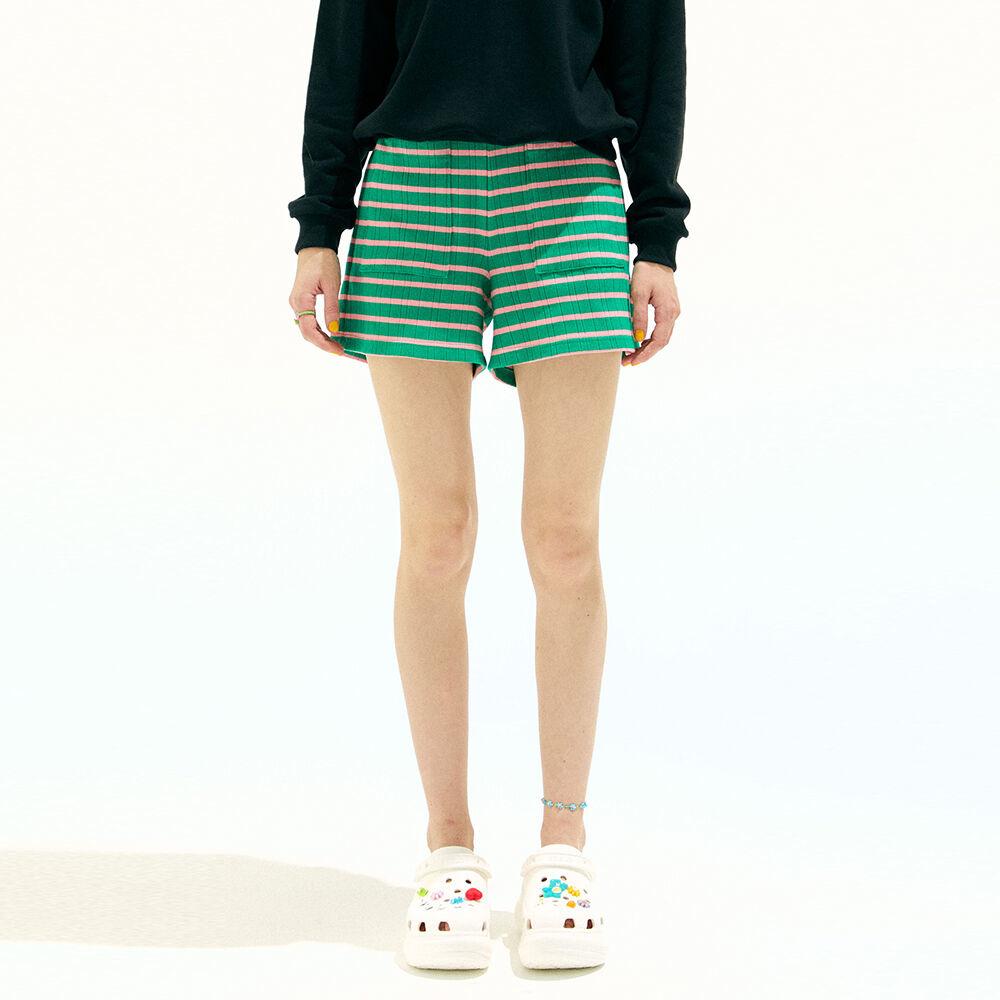 Stripe Banding Shorts_Green