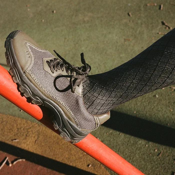 Curved Lace Sneakers ASH KHAKI