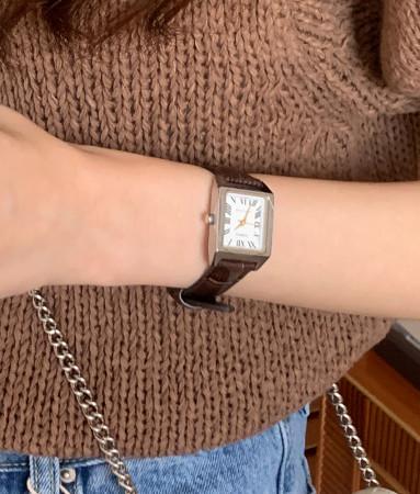 [카시오 정품] 제크 가죽시계 2color! / 여성시계 가죽시계 프레임시계