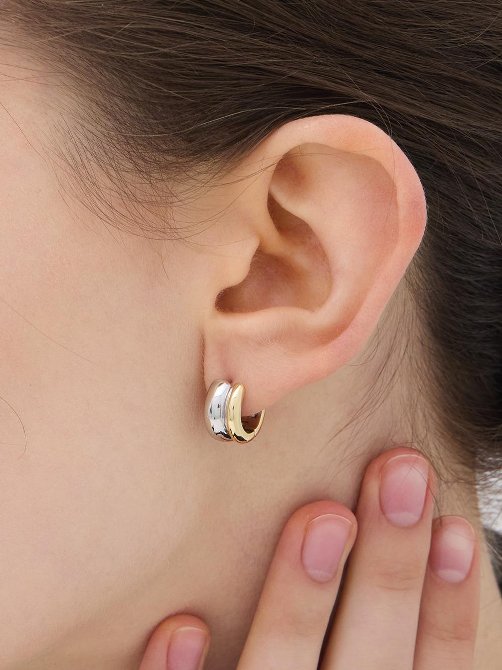 샴페인 풀문 실버(C) 듀오 귀걸이 HL2E55219C9XXX