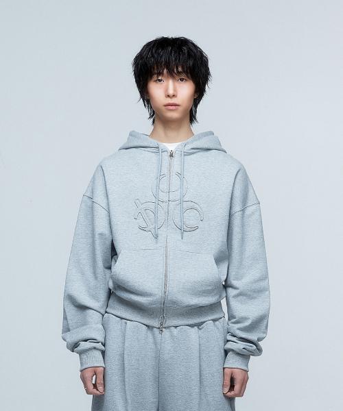 (DUC) Symbol Hoodie Zip-up Grey