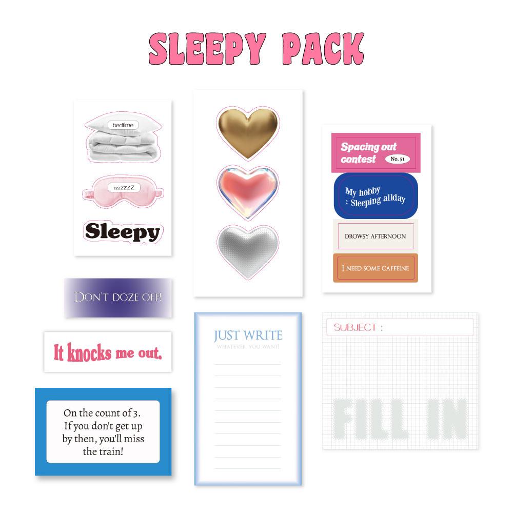[크르르샵] Sleepy pack 슬리피 스티커 팩