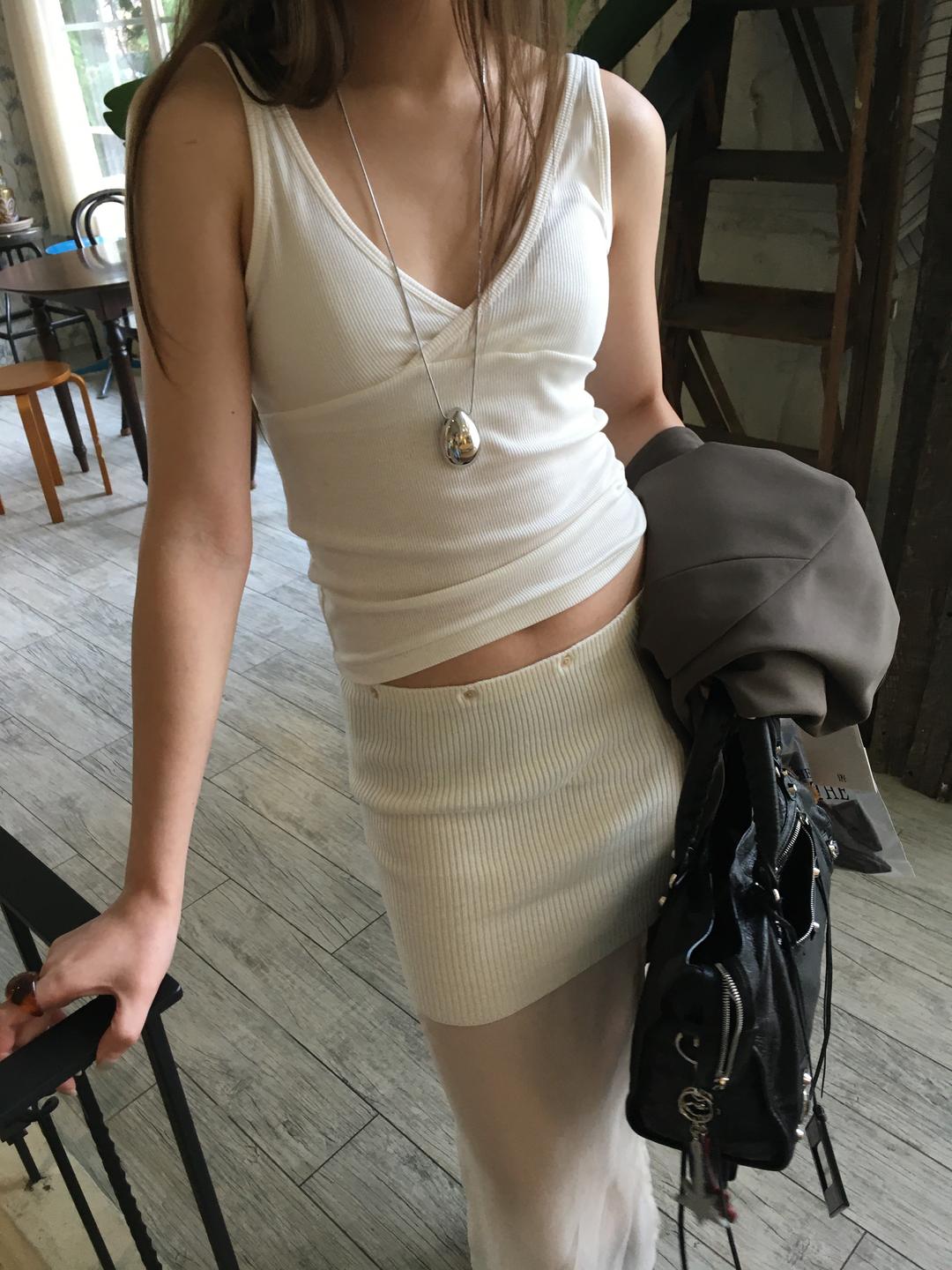 노프 basic wrap sleeveless (4color)