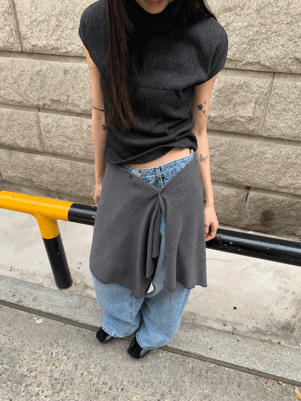 코미 랩 스커트