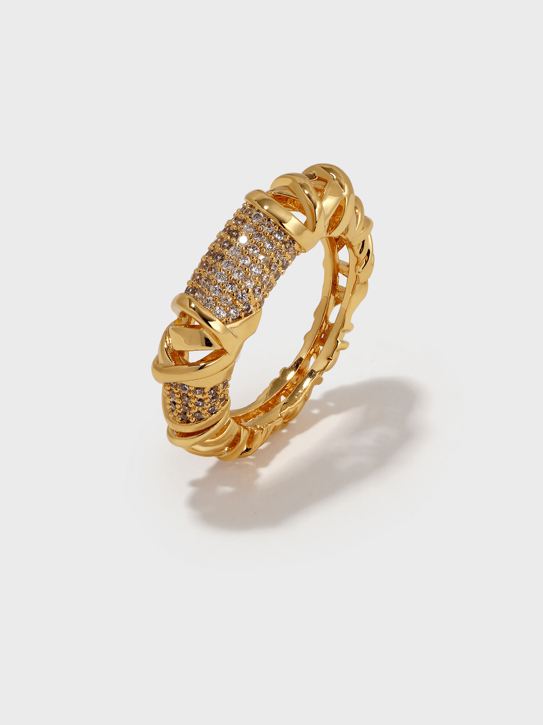 Twisted Braided Zirconia Ring