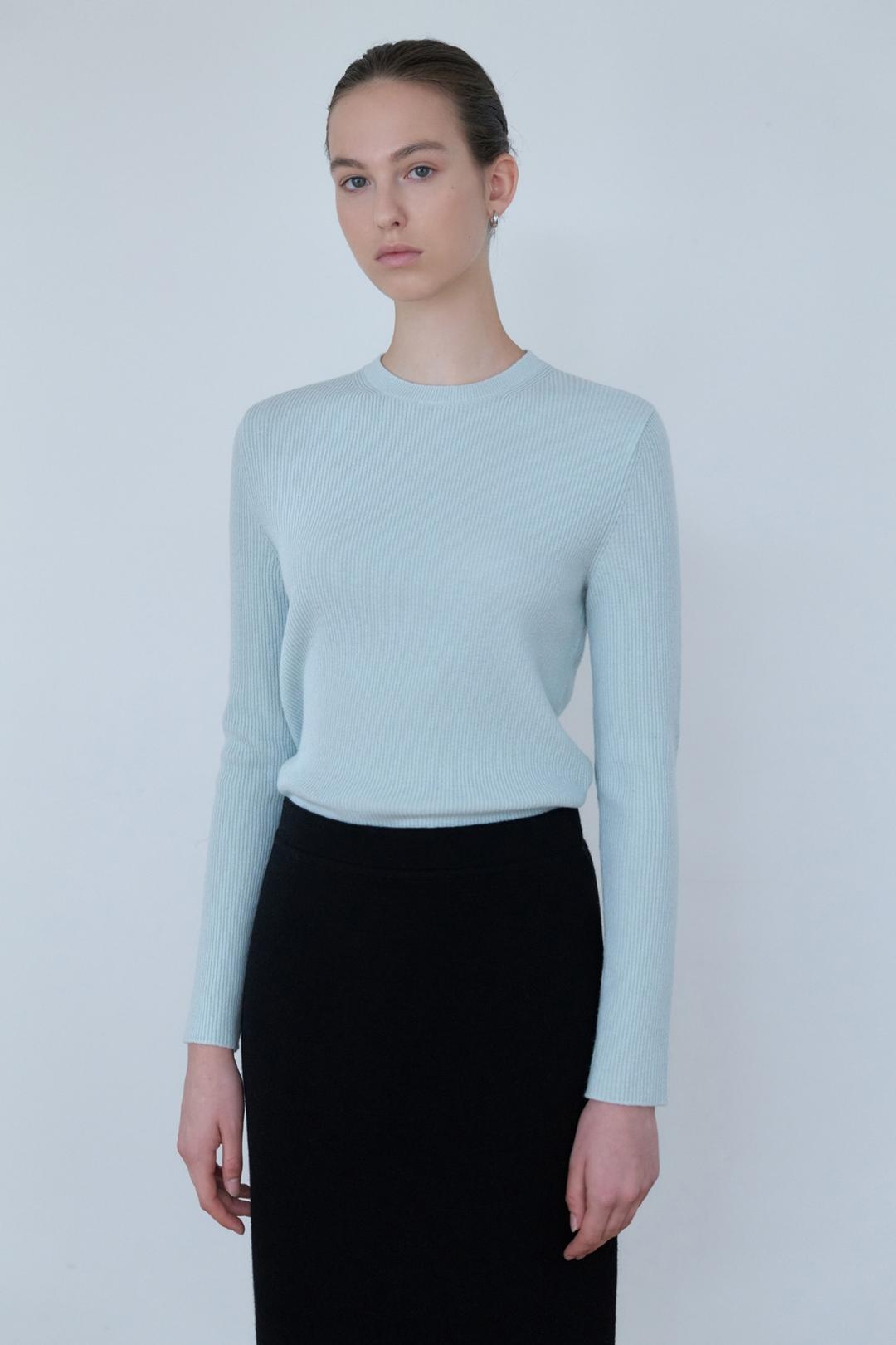 엘바 캐시미어 울 니트 풀오버 (sage mint)