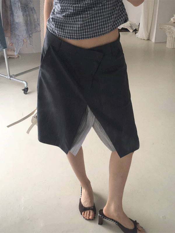 corny layered midi skirt