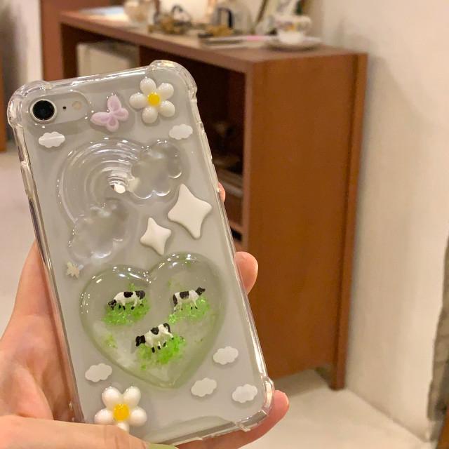 SUNNY SIDE 🌈🐄 레진 핸드폰 케이스